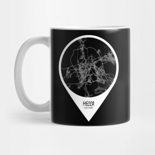 Mecca, Saudi Arabia City Map - Travel Pin Mug